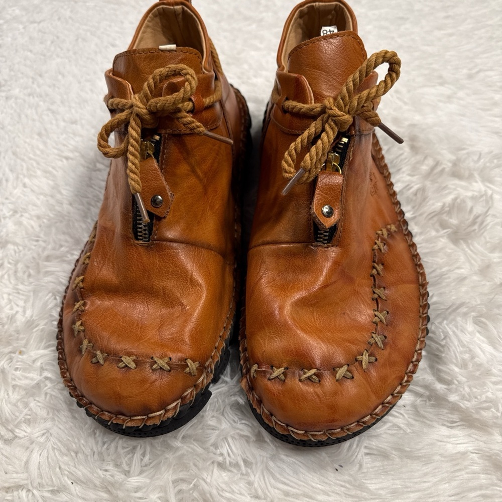 Source Unknown Brown Leather Slip-Ons - image 8